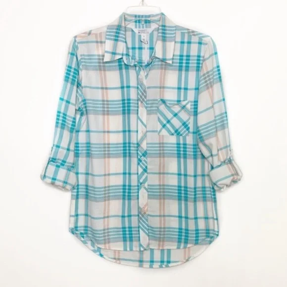 Stitch Fix l Market & Spruce Plaid Button Down Top - Picture 1 of 9